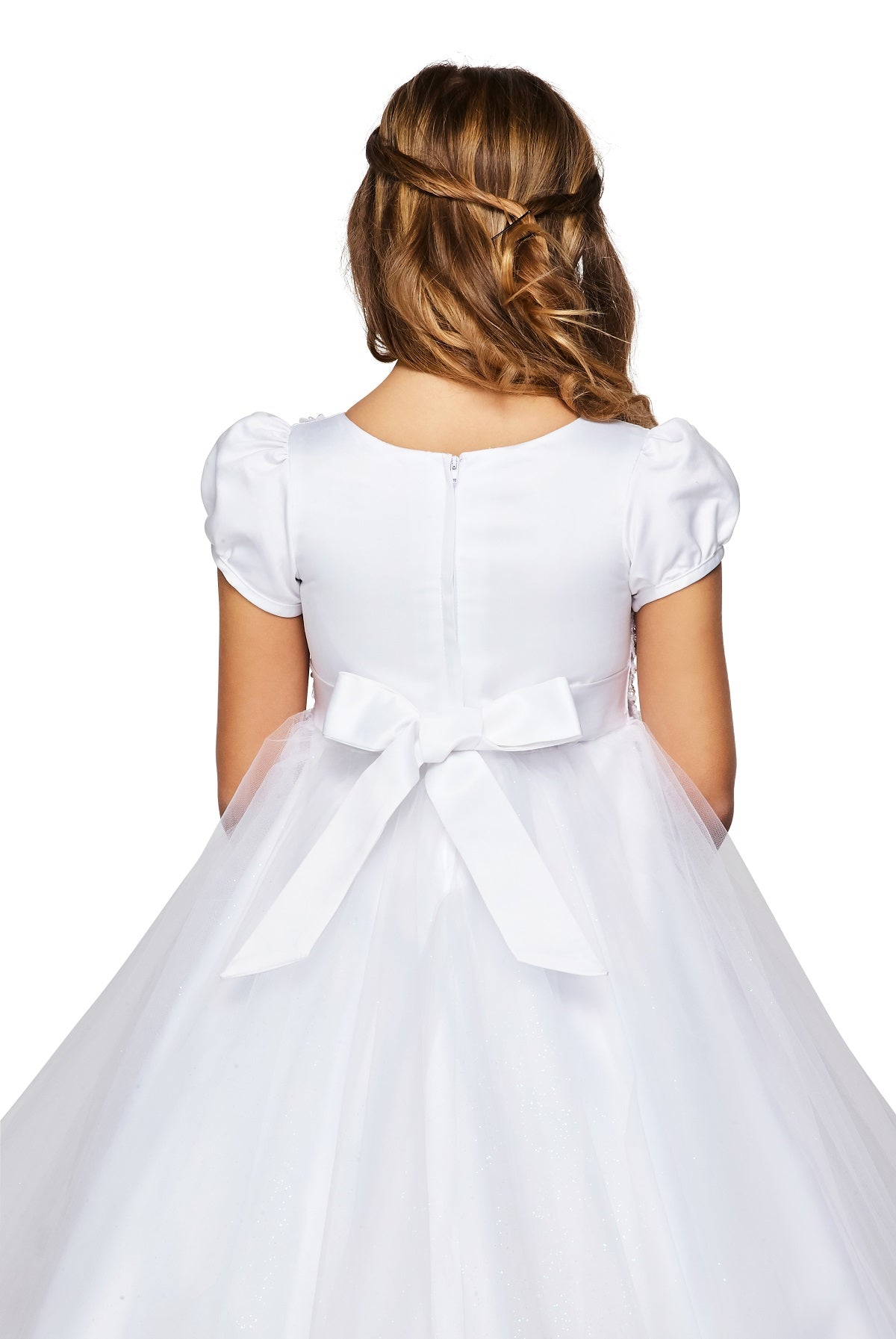 Beautiful communion dress adorned with 3D flower 2011 by cinderella couture