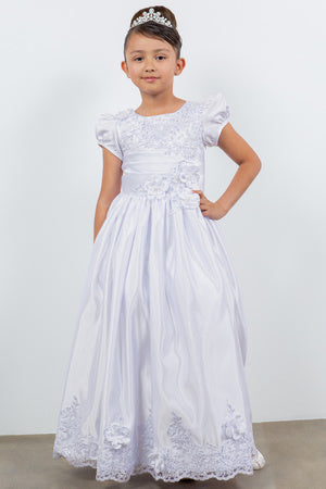 Beautiful communion dress with beads and laces 2911 by cinderella counture