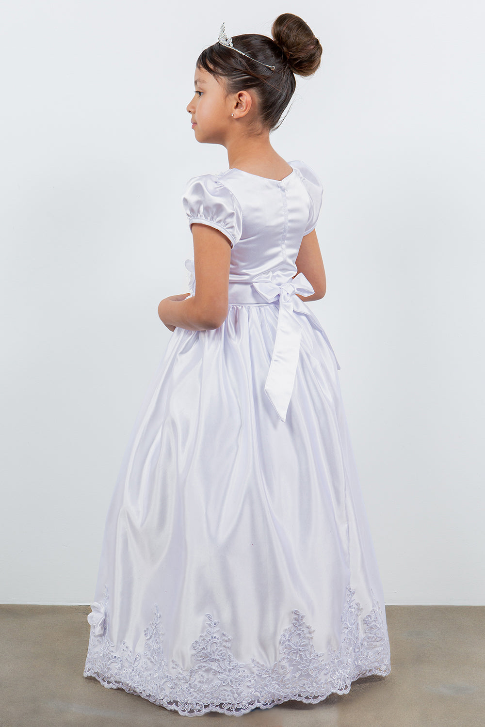 Beautiful communion dress with beads and laces 2911 by cinderella counture