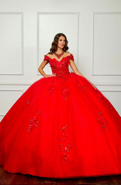 Train, Off Shoulder Quince Dress, 3D design. PQ1028 by Bella Couture