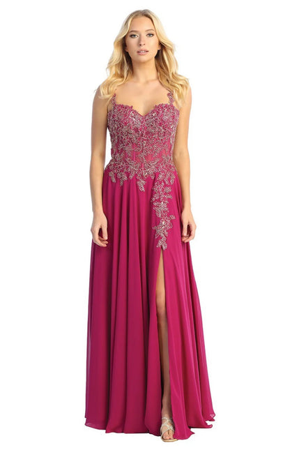 Beautiful chiffon dress perfect for your event with a touch of gems. 7766 by Let’s corp.