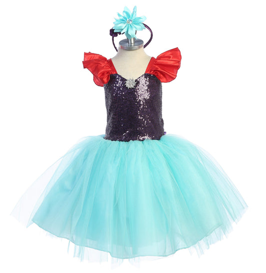 Princess dress party inspired in little mermaid Ariel. 833 BY little KERY