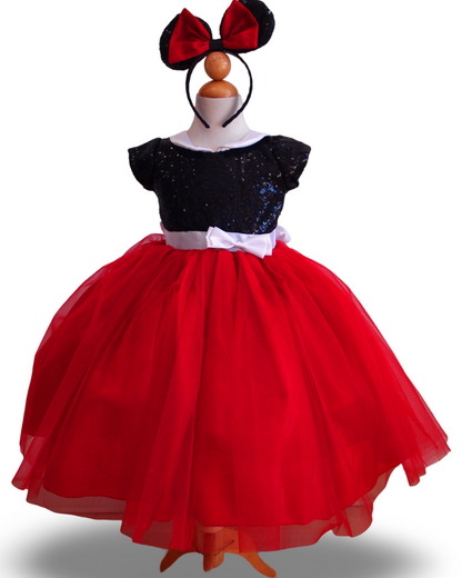 382 BY Little KERY inspired by Minnie Mouse dress up for girls includes headband is made of tulle and sequin perfect for a party theme or a magical vacation.