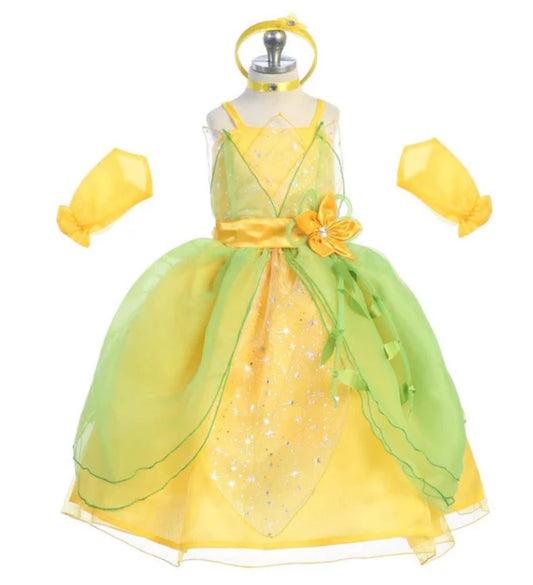 Princess dress party inspired in princess of the frog, Tiana . 324 BY little KERY