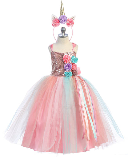 Princess dress party inspired in Unicorn. 895 BY little KERY