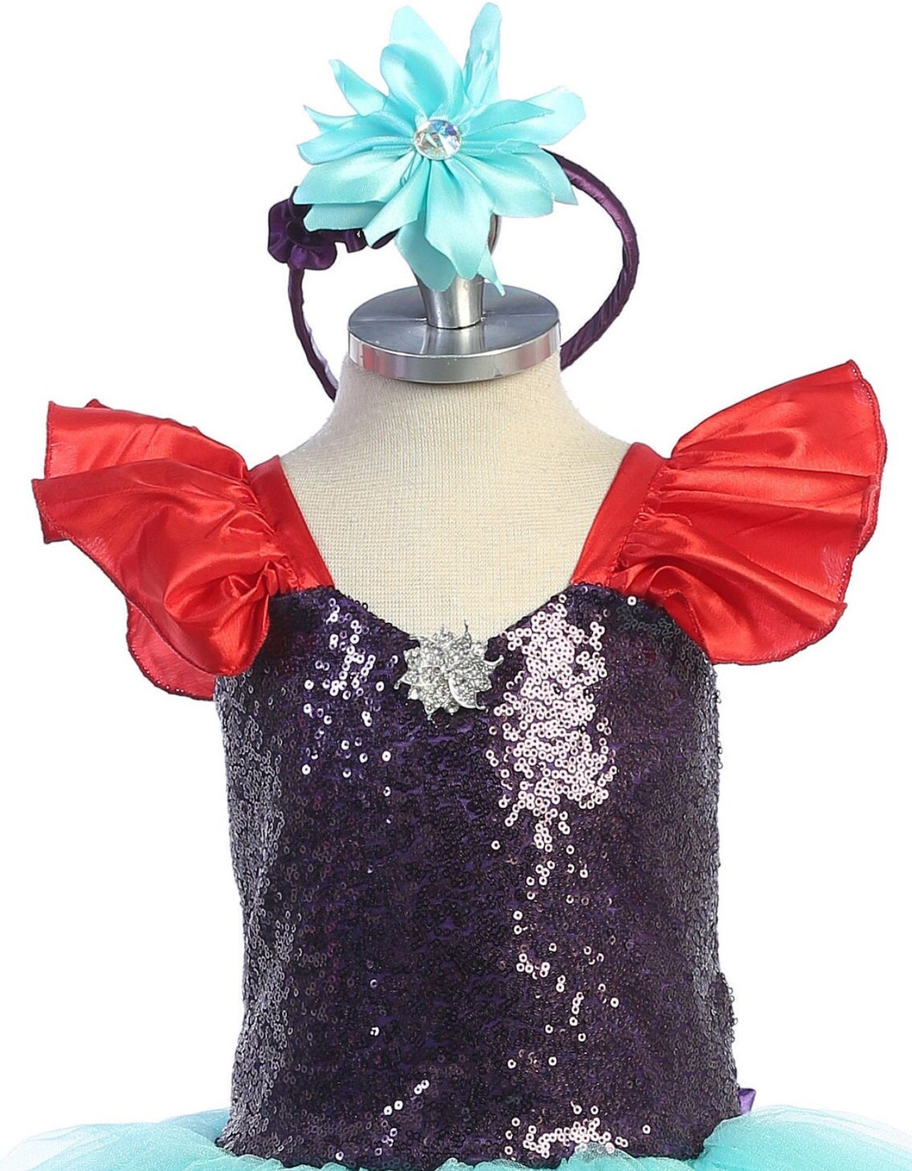 Princess dress party inspired in little mermaid Ariel. 833 BY little KERY