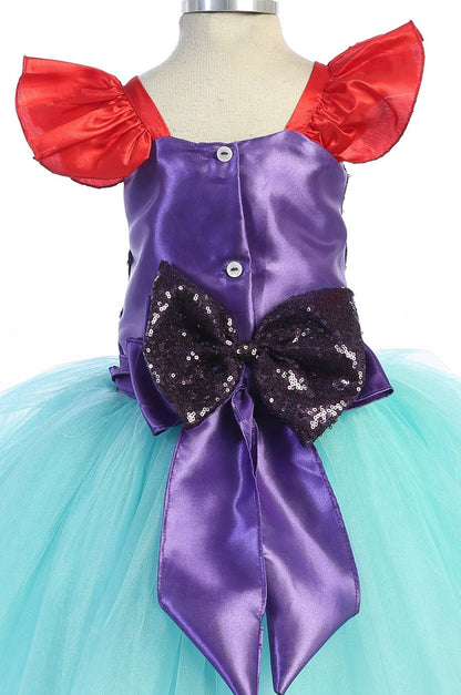 Princess dress party inspired in little mermaid Ariel. 833 BY little KERY