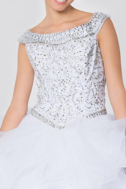 Jewel Embellished Bodice Tulle Quinceanera Dress. Gl1600 GLS by Elizabeth K