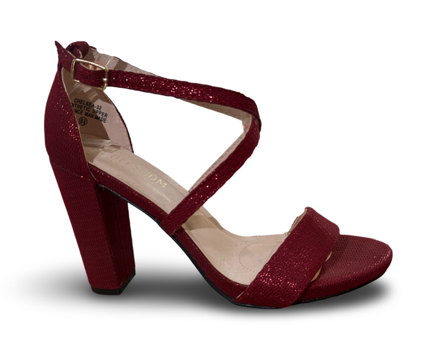 Open-toe mid-block 3.5” heels are the perfect blend of style and comfort. CHELSEA-32  BY DE BLOSSOM